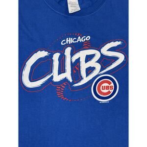 Chicago Cubs T-Shirt Kids Size Medium Blue Red White Graphic Short Sleeve Tee